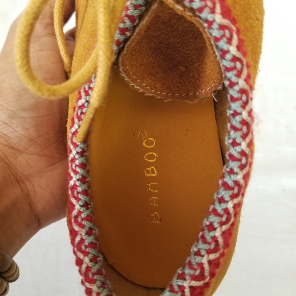 Bamboo palazzo lace up moccasin flats size 7.5 - Picture 11 of 12